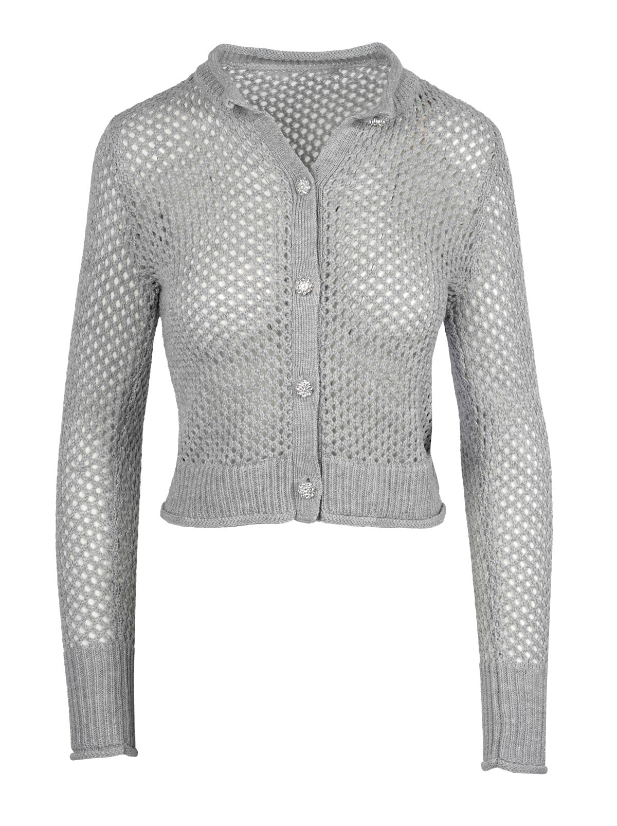 Bianka Cardigan - Metallic Silver