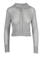 Bianka Cardigan - Metallic Silver