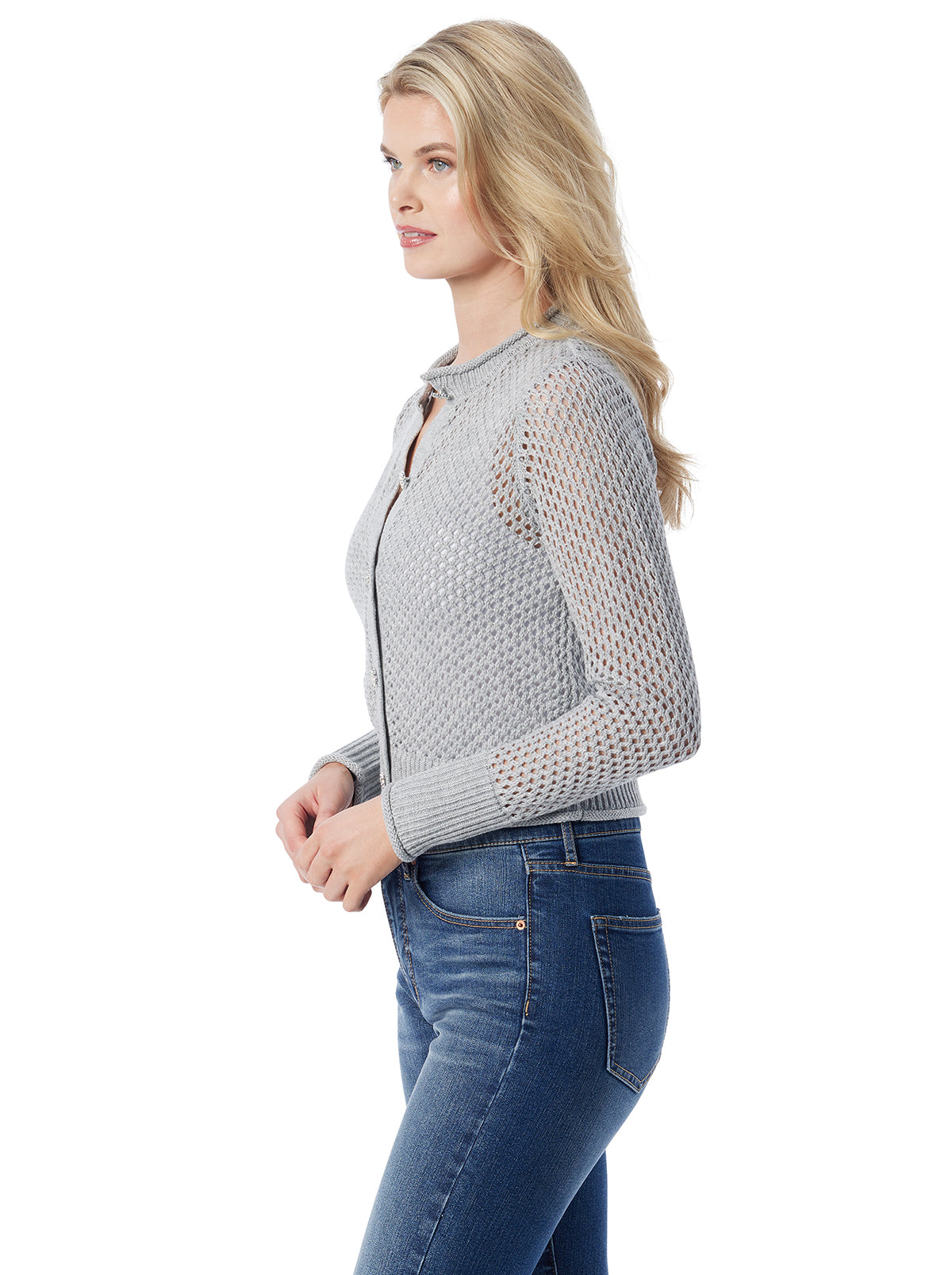 Bianka Cardigan - Metallic Silver