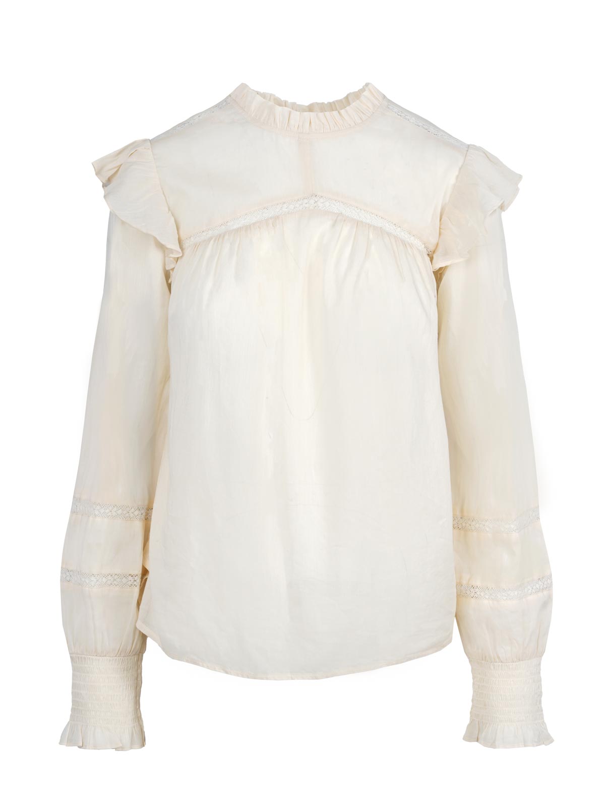 Elsiana Ruffle Top - Parchment