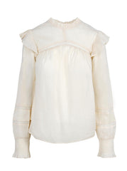 Elsiana Ruffle Top - Parchment