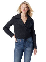 Biker Jacket - Black Laced Floral