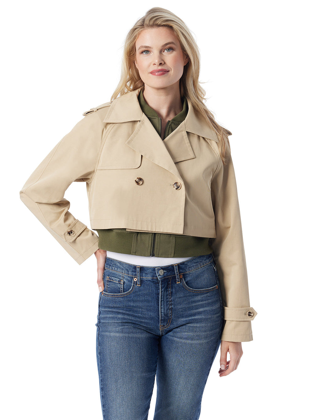Trench Bomber Jacket - Khaki
