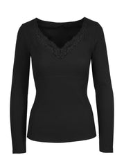 Abbey Sweatheart Top - Anthracite