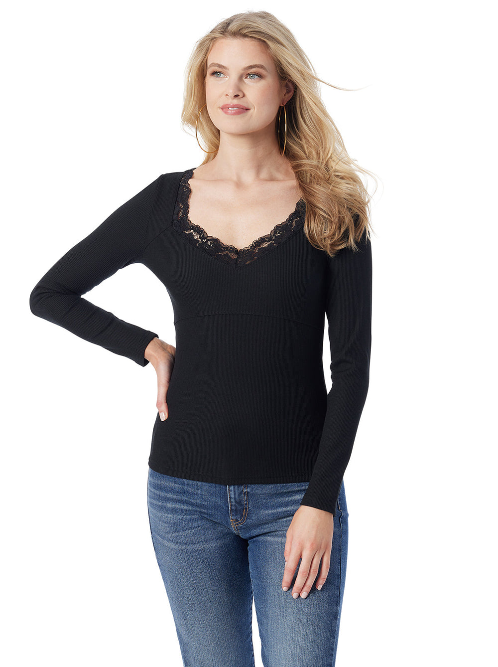 Abbey Sweatheart Top - Anthracite