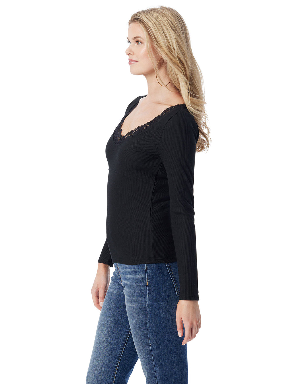 Abbey Sweatheart Top - Anthracite