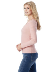 Abbey Sweatheart Top - Silver Pink