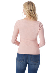 Abbey Sweatheart Top - Silver Pink