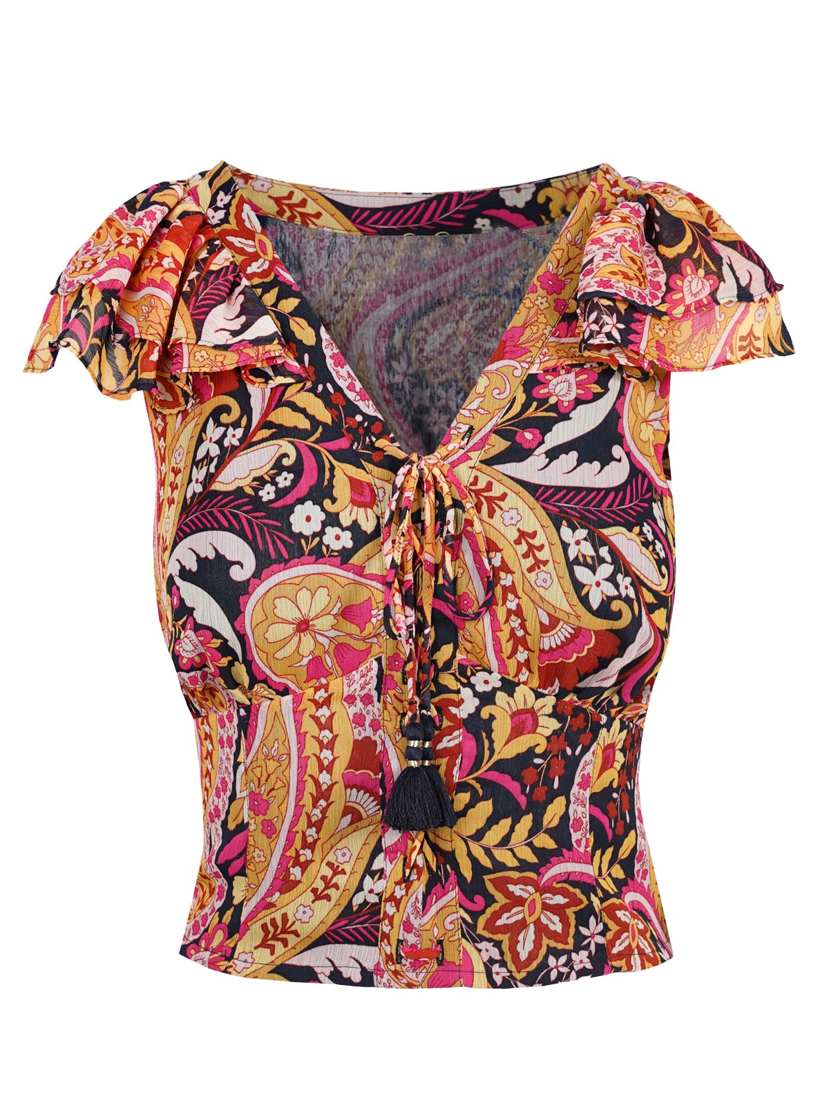 Dixie Cropped Blouse - Paisley World