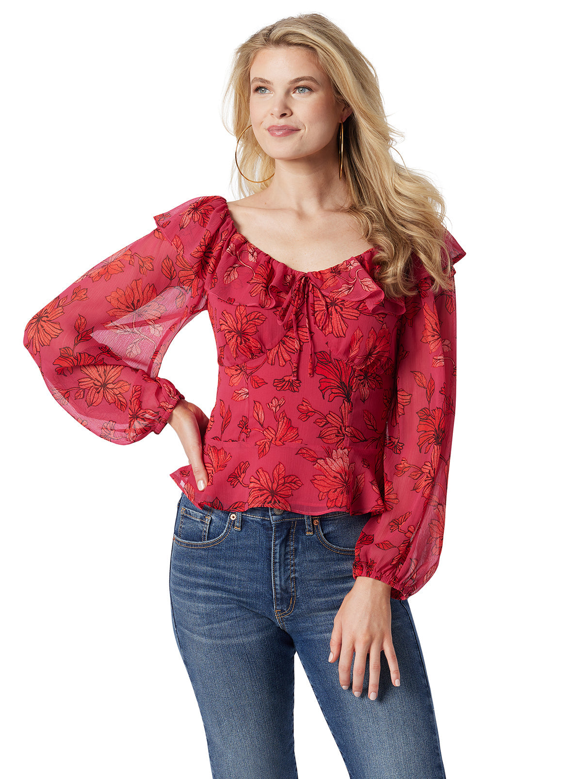 Aki Blouse - Outlines Blossoms