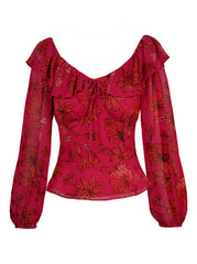 Aki Blouse - Outlines Blossoms