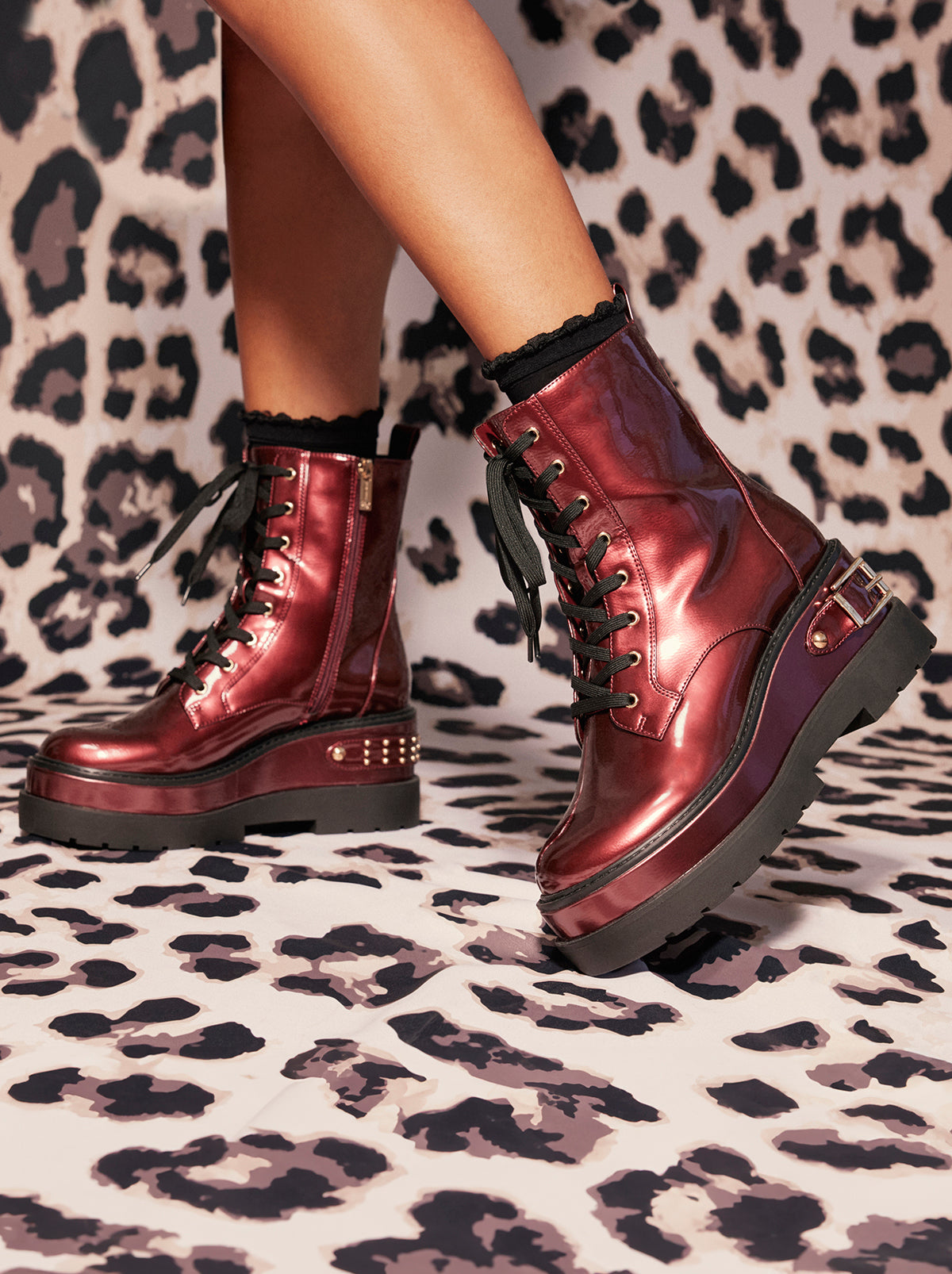 Imelda Combat Boot - Oxblood