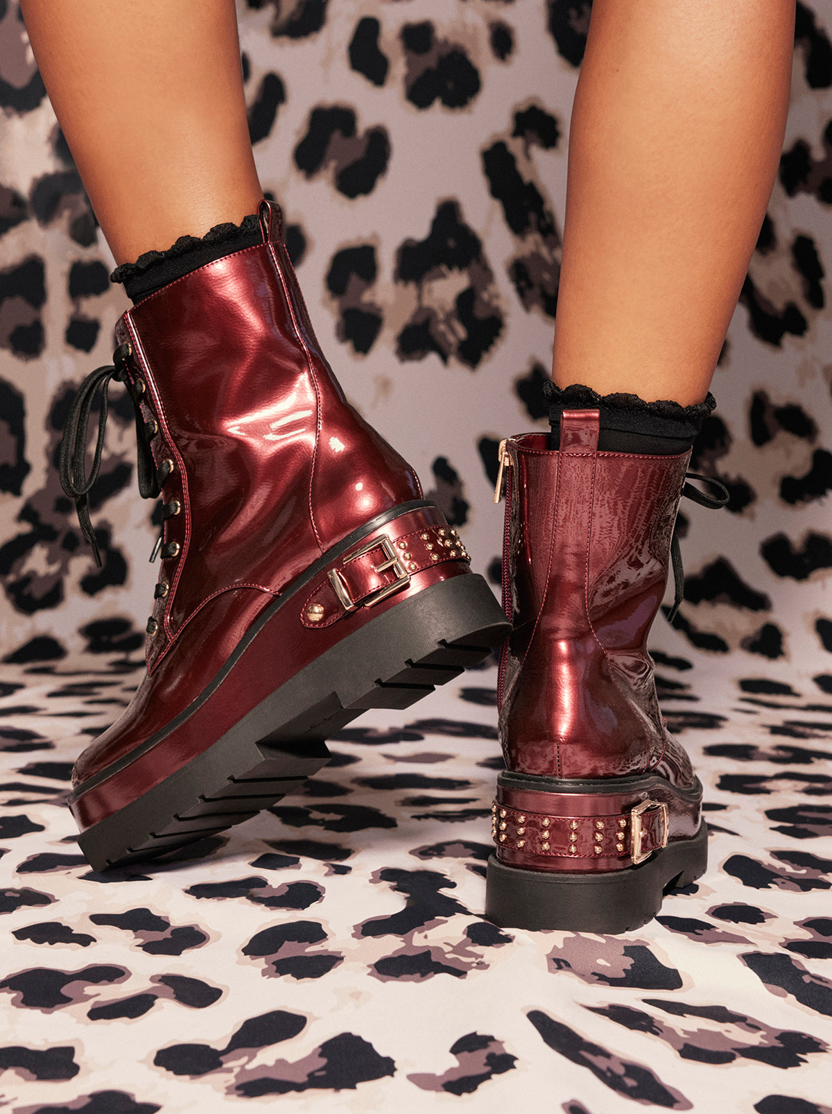 Imelda Combat Boot - Oxblood