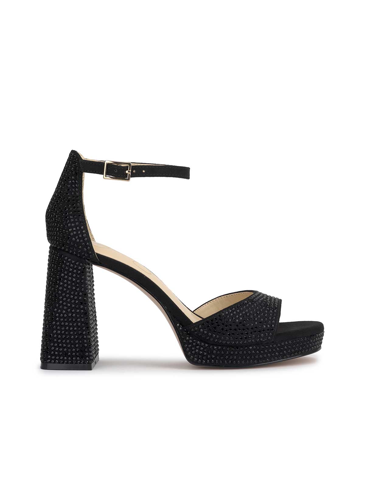Kaliah Platform Sandal - Black Embellished
