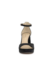 Kaliah Platform Sandal - Black Embellished