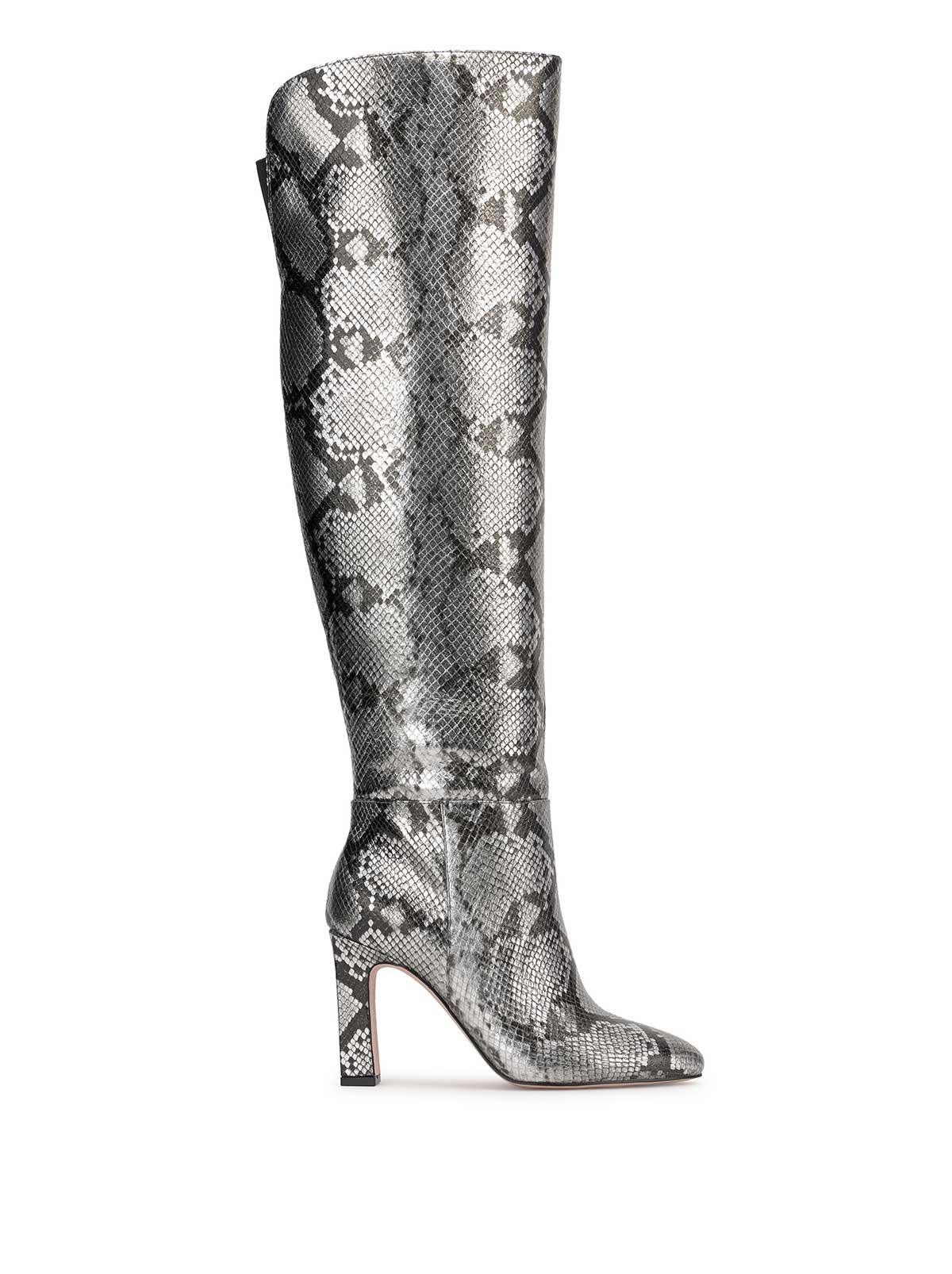 Mistia Over The Knee Boot - Chrome Snake