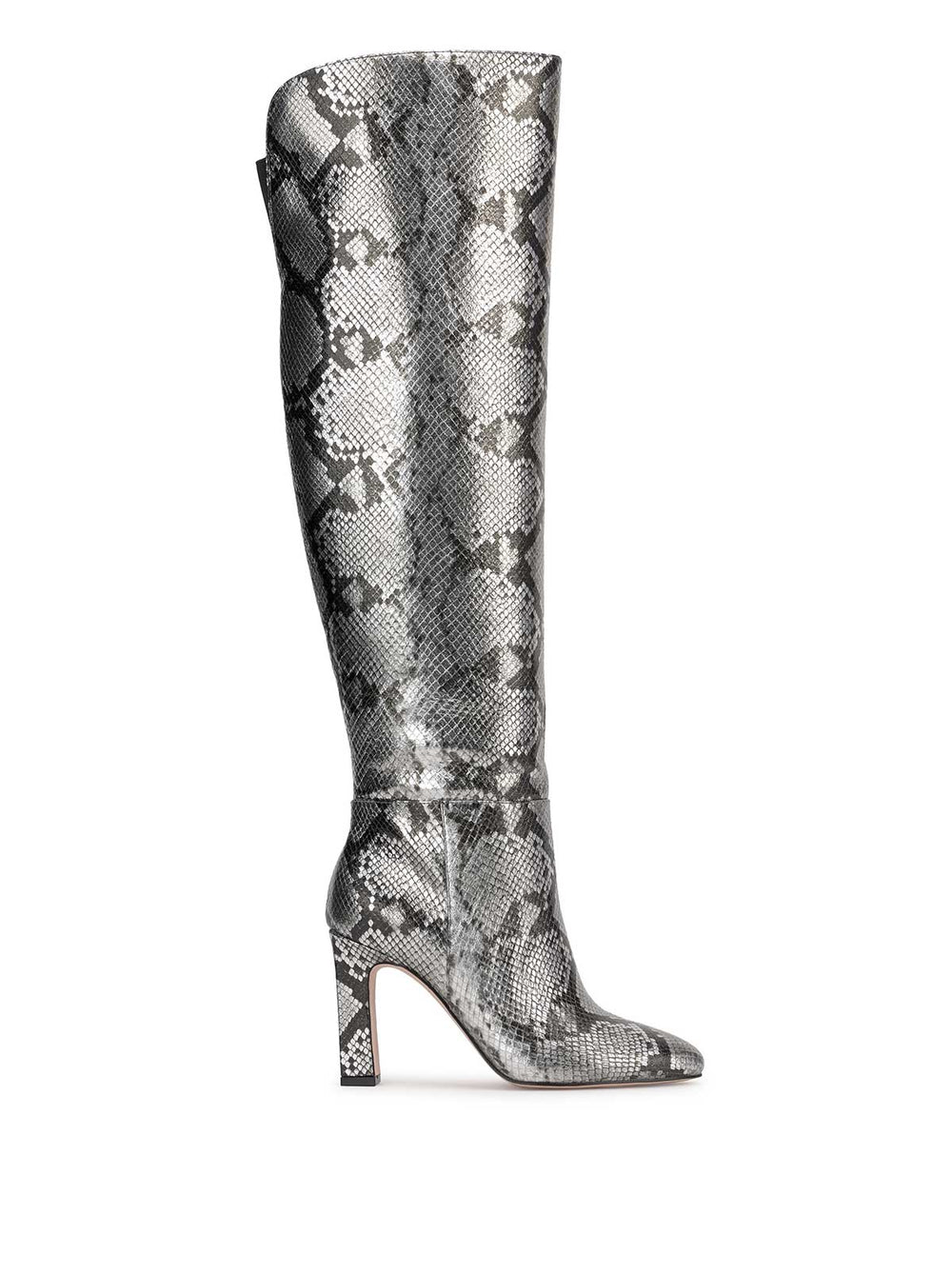 Mistia Over The Knee Boot - Chrome Snake