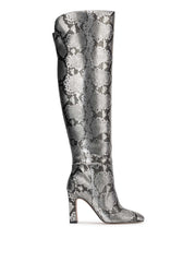 Mistia Over The Knee Boot - Chrome Snake