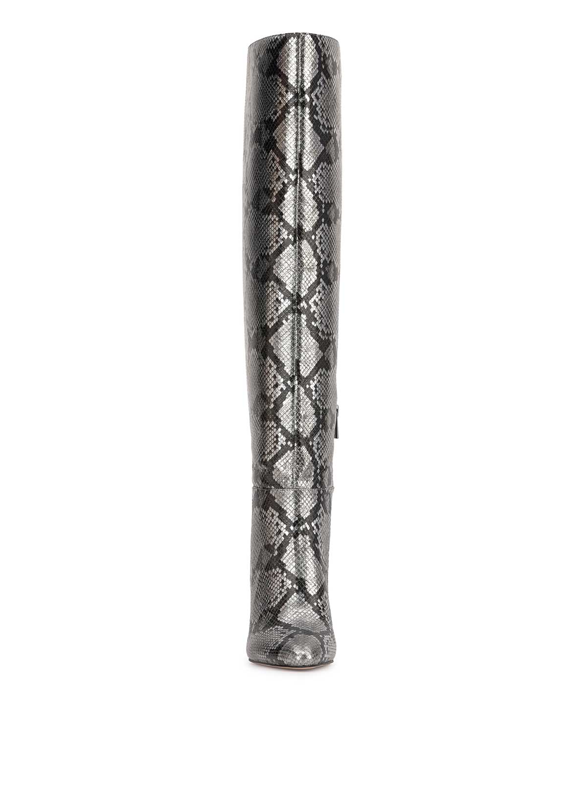 Mistia Over The Knee Boot - Chrome Snake