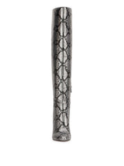 Mistia Over The Knee Boot - Chrome Snake