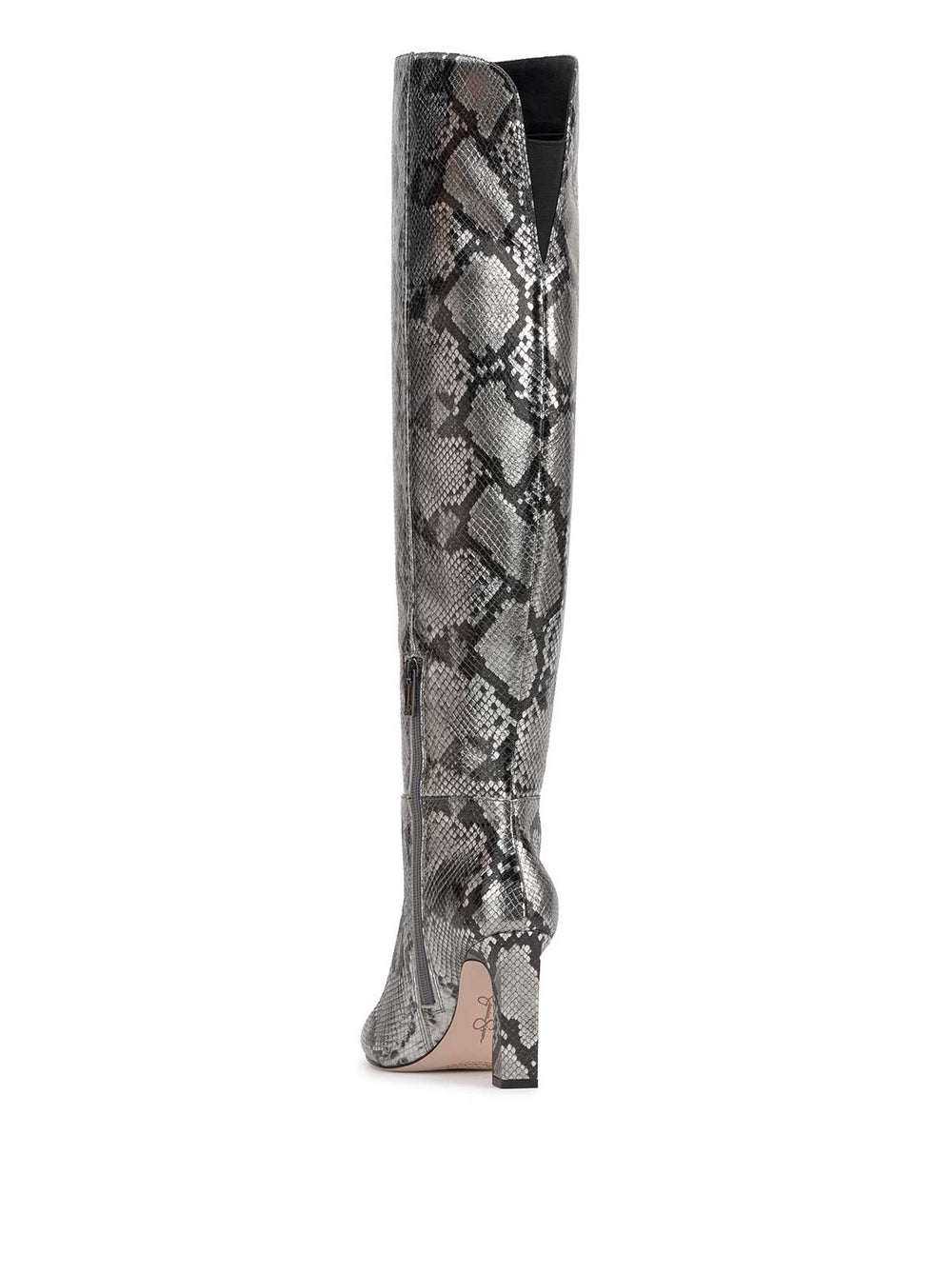 Mistia Over The Knee Boot - Chrome Snake