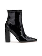 Narelle Pointed Toe Bootie - Black Patent