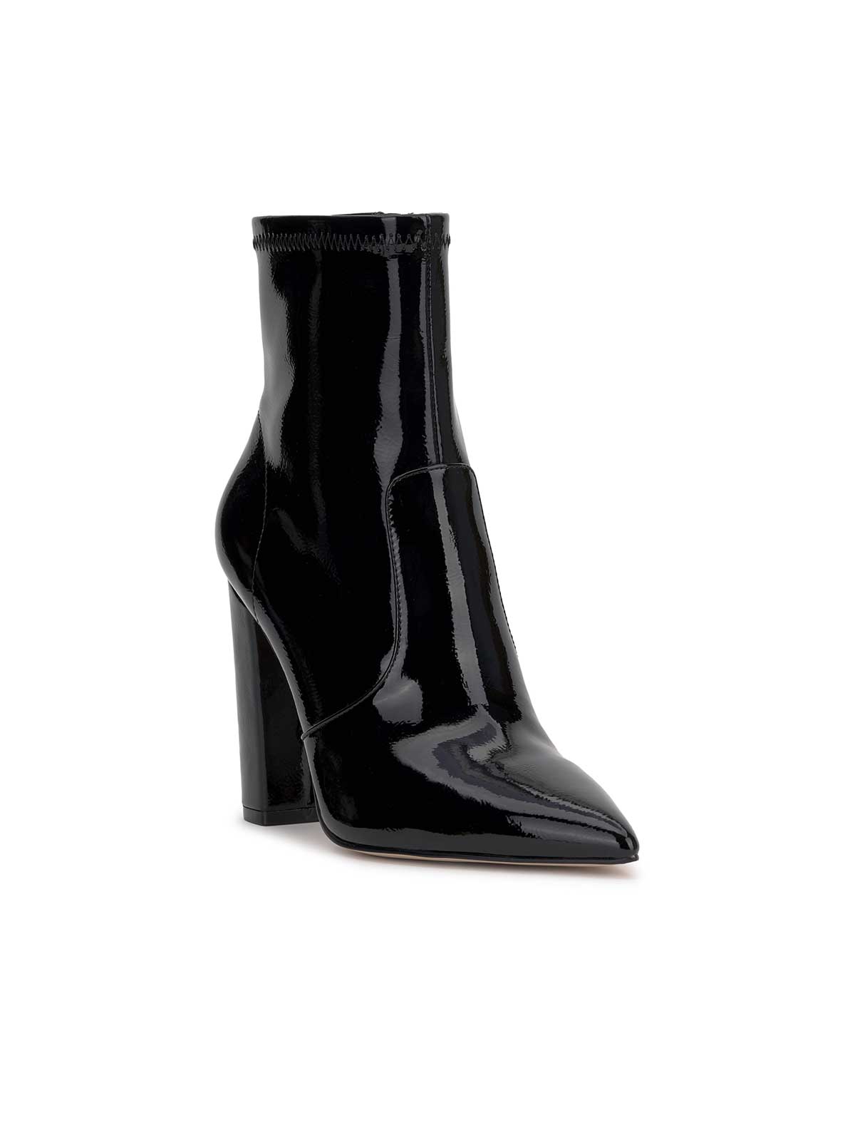 Narelle Pointed Toe Bootie - Black Patent