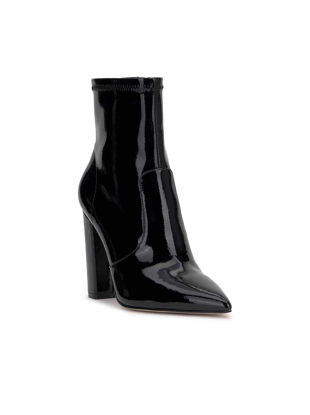 Narelle Pointed Toe Bootie - Black Patent