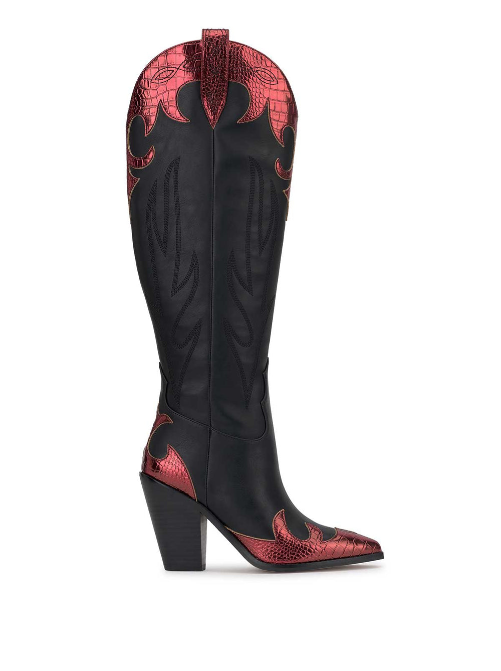 Rhetta Western Boot - Black & Oxblood