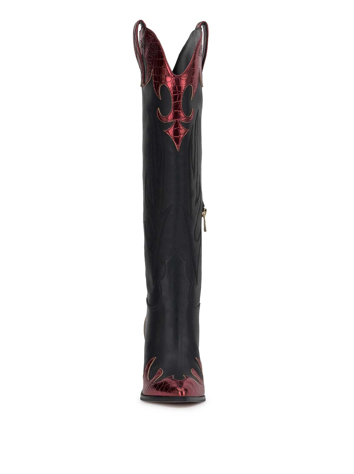 Rhetta Western Boot - Black & Oxblood