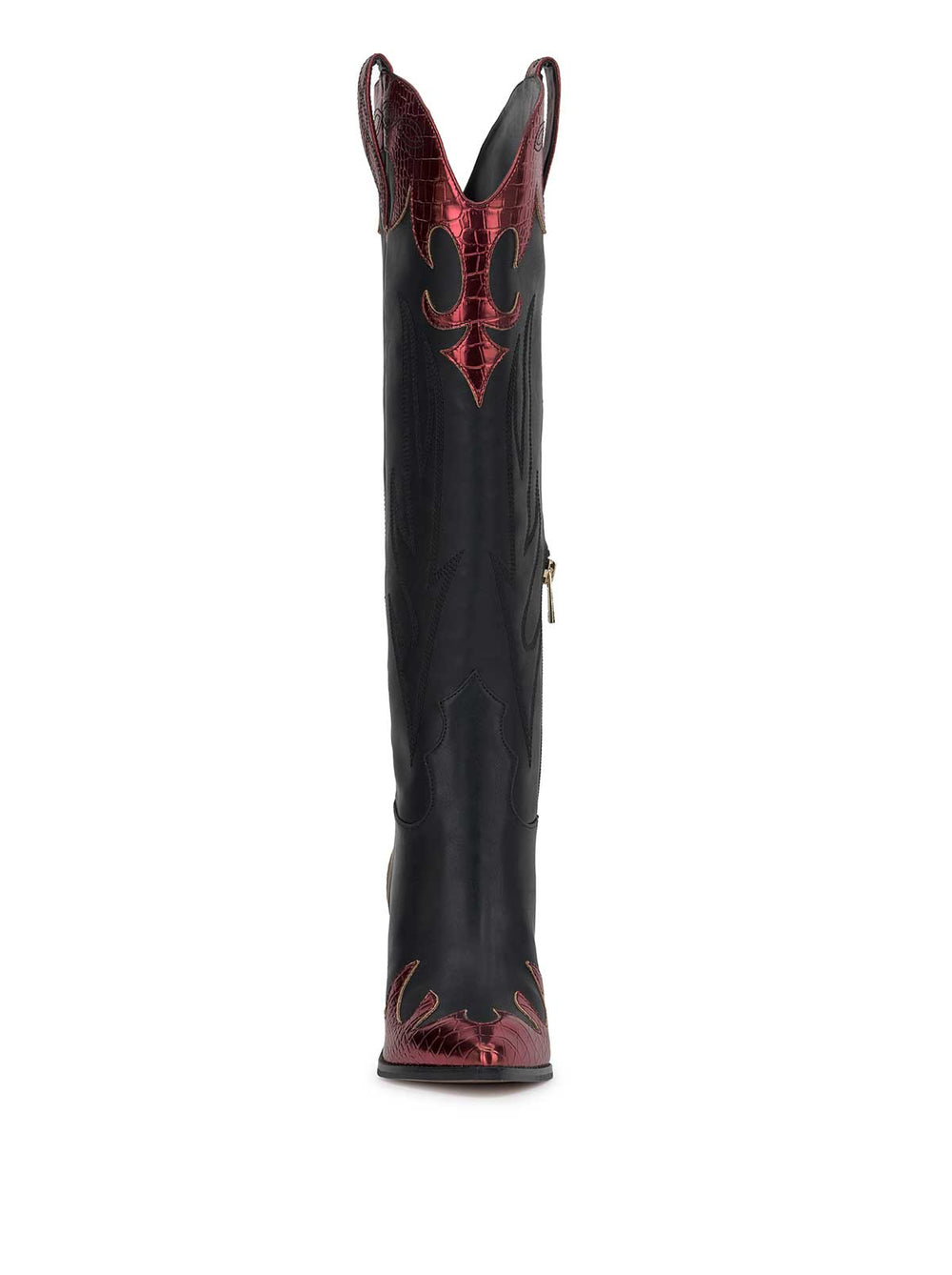 Rhetta Western Boot - Black & Oxblood