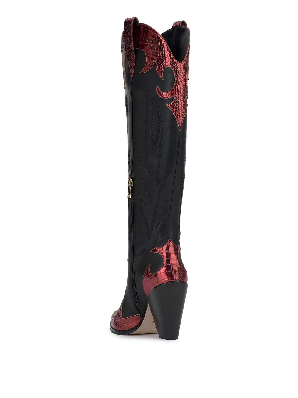 Rhetta Western Boot - Black & Oxblood