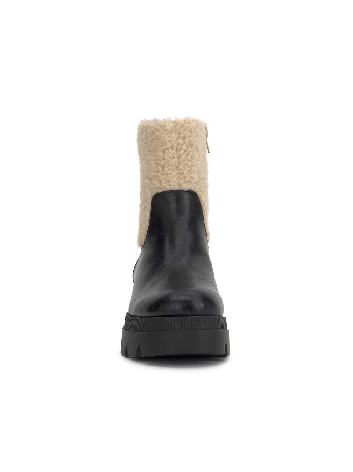 Ulalie Lug Bootie - Black & Shearling