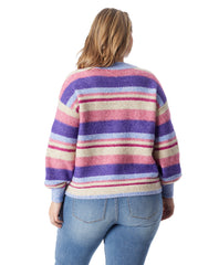 Portia Sweater - Lavender Stripe