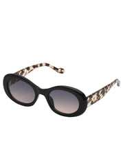 Iconic Vintage Oval Sunglasses - Black