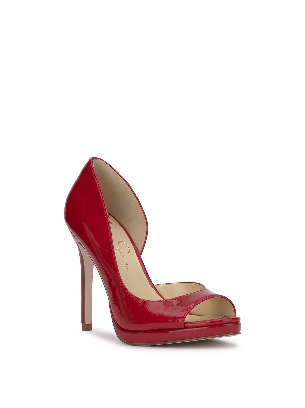 Kimli Peep Toe Pump - Red Muse