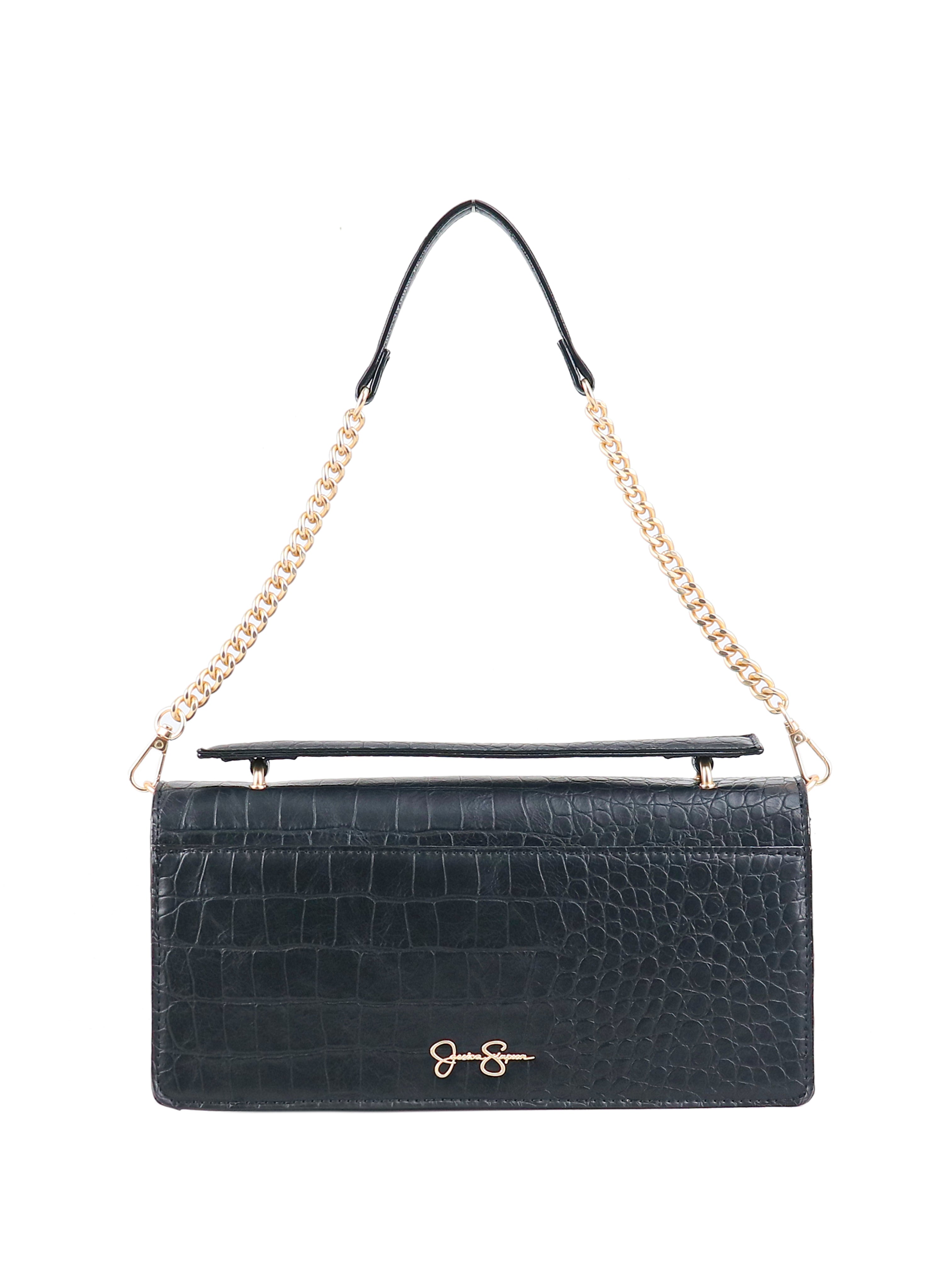 Brooke Clutch - Black Croco