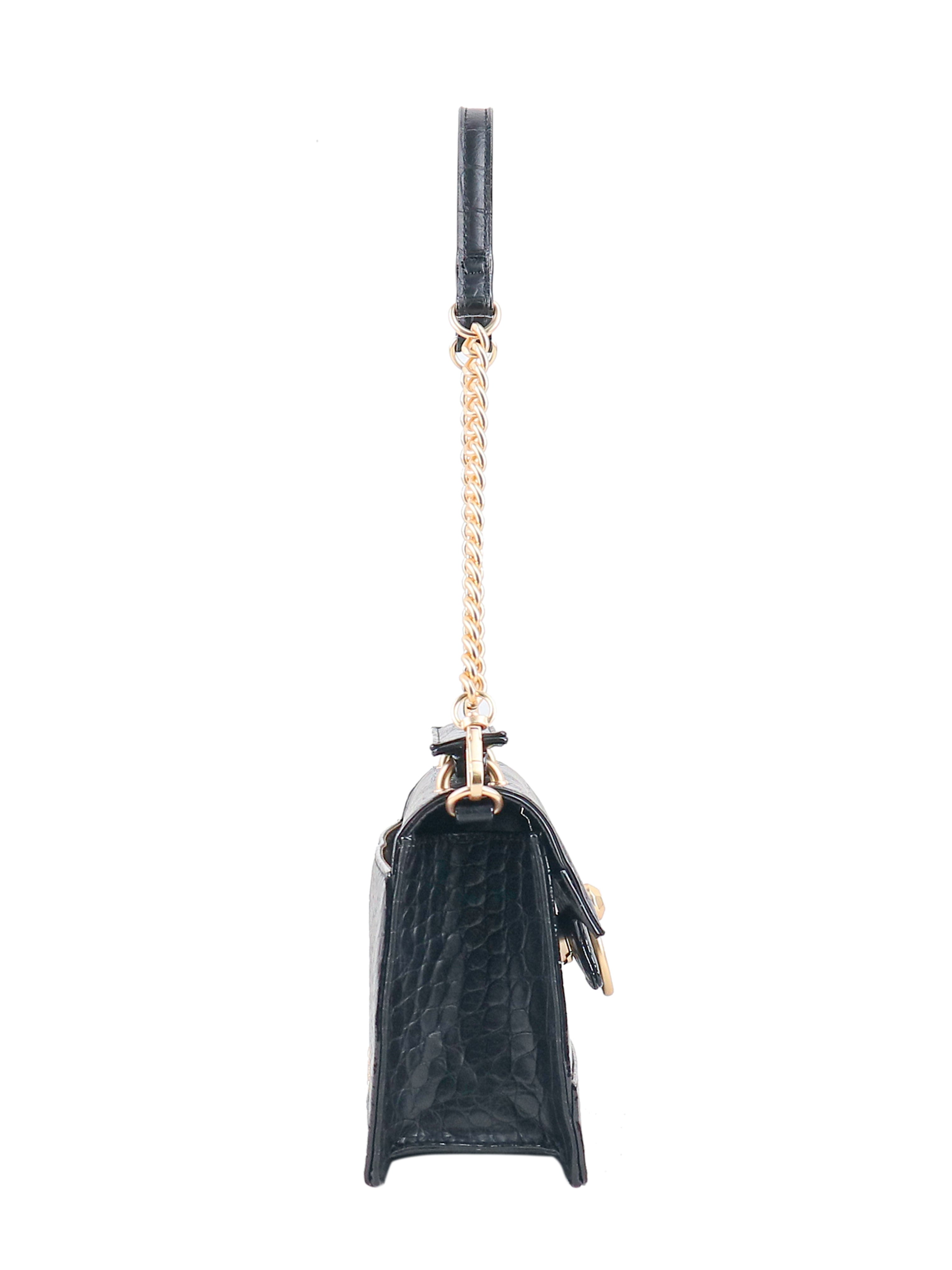 Brooke Clutch - Black Croco