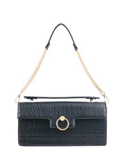 Brooke Clutch - Black Croco