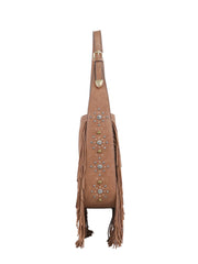 Fringed Calypso Hobo - Almond Brown