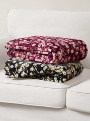 Wildflower Park Plush Throw - Black