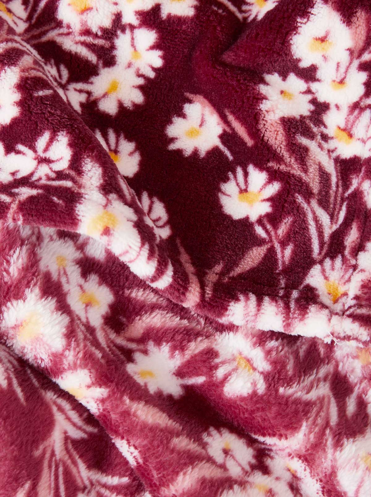 Wildflower Park Plush Throw - Wine Red
