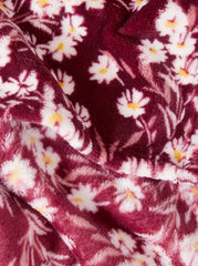 Wildflower Park Plush Throw - Wine Red