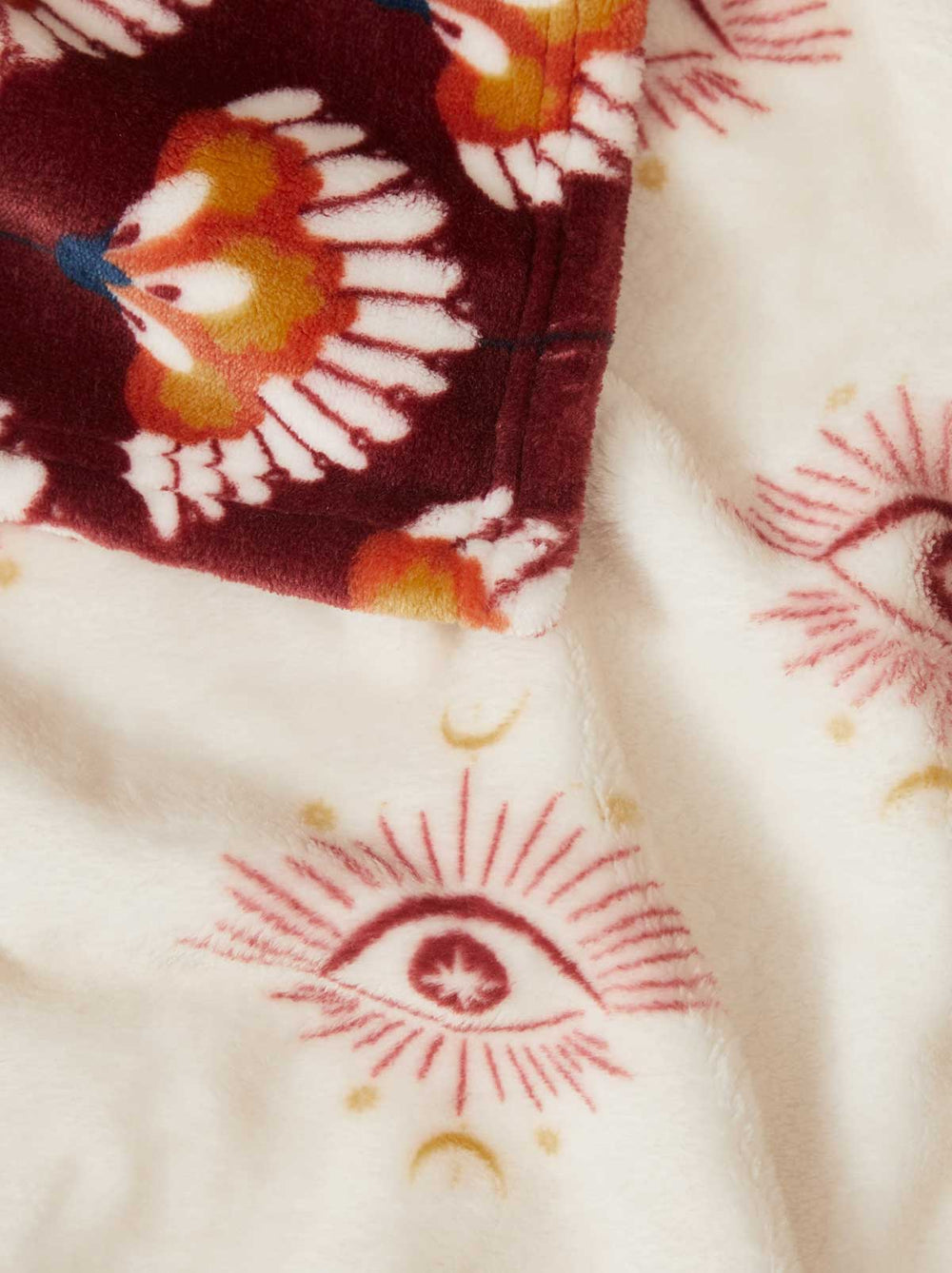 Celeste Plush Throw - Burgandy Red