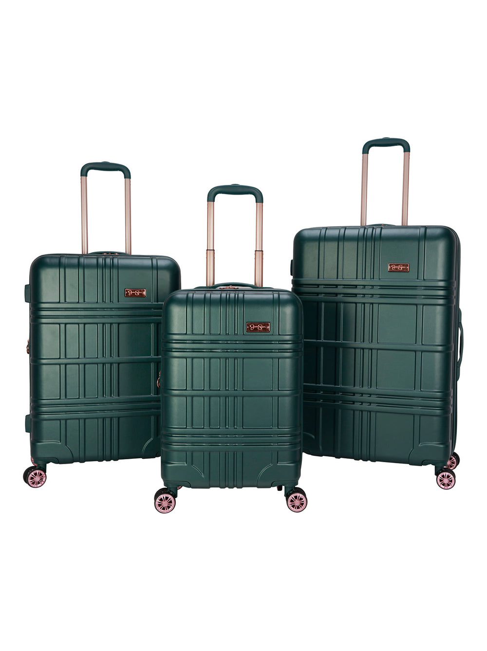 Jewel Plaid Luggage Collection - Jade