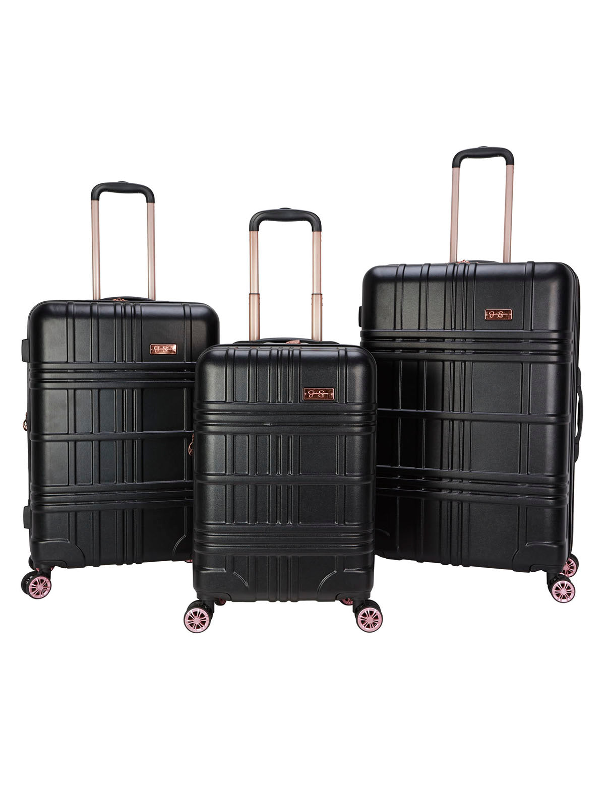 Jewel Plaid Luggage Collection - Black