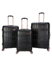 Jewel Plaid Luggage Collection - Black