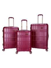 Jewel Plaid Luggage Collection - Violet