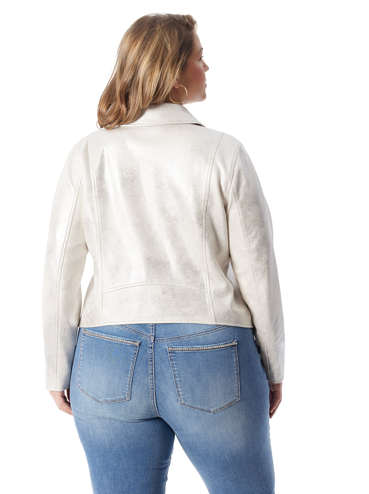 Biker Jacket - Silver Cream
