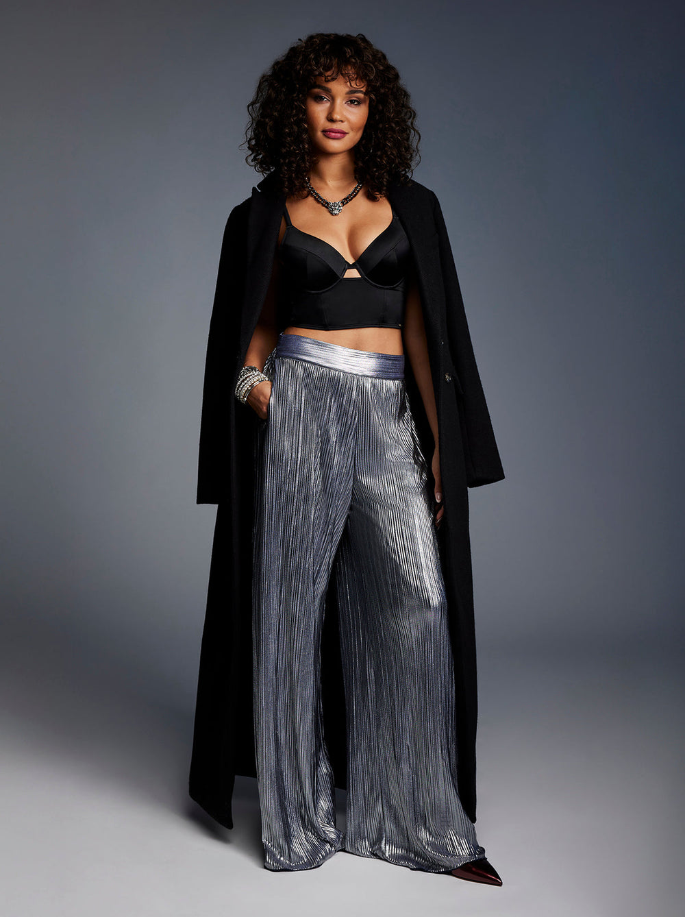 Adaeze Wide Leg Pant - Peacoat